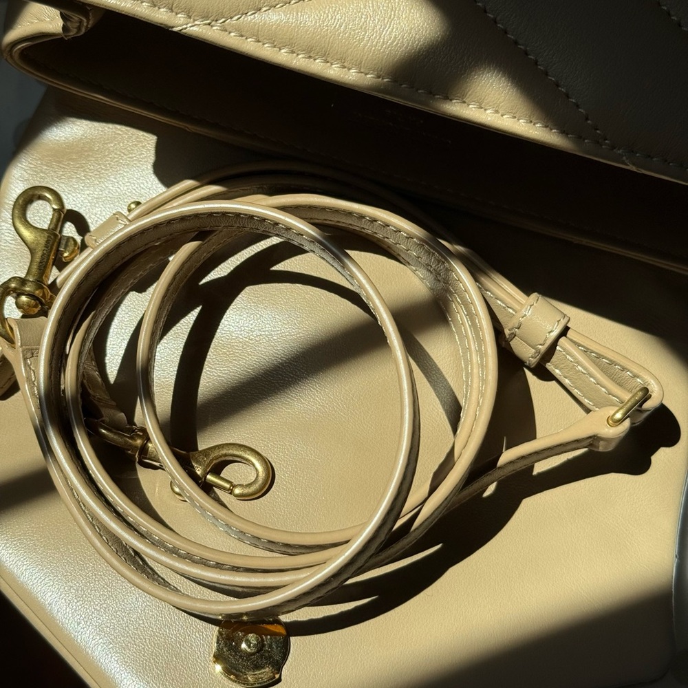 Saint Laurent Taupe Quilted Crossbody Bag - Picture 14 of 16